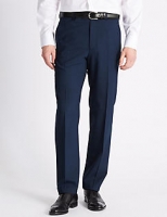 Marks and Spencer  Navy Checked Tailored Fit Trousers