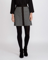Dunnes Stores  Geo Contrast Ponte Panel Skirt