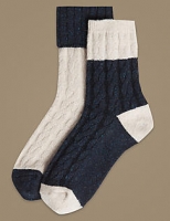 Marks and Spencer  2 Pair Pack Thermal Ankle High Socks