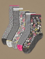 Marks and Spencer  5 Pair Pack Supersoft Ankle High Socks