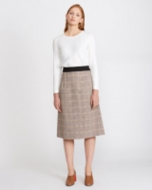 Carolyn Donnelly The Edit Check Flared Skirt