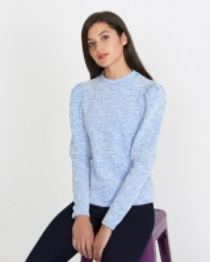 Savida Puff Shoulder Pattern Top