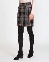 Dunnes Stores  Boucle Check Zip Front Skirt
