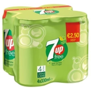 7up Free Can Pack 4 x 330ml 2.50 €