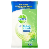 Centra  Dettol Green Apple Cleansing Floor Wipes 15pce