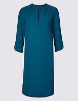 Marks and Spencer  Satin 3/4 Sleeve Tunic Midi Dress