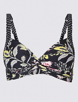 Marks and Spencer  Floral Print Plunge Bikini Top
