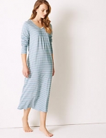 Marks and Spencer  Modal Blend Striped Long Nightdress