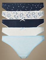 Marks and Spencer  5 Pack Cotton Rich Thongs