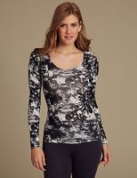 Marks and Spencer  Heatgen Printed Thermal Long Sleeve Top