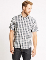 Marks and Spencer  Modal Rich Checked Shirt with Pocket