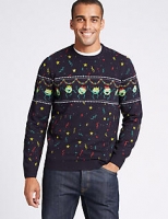 Marks and Spencer  Brussel Sprouts Christmas Jumper with Lights