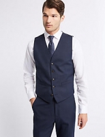 Marks and Spencer  Indigo Textured Regular Fit Waistcoat