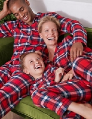 Brushed Cotton Checked Christmas Pyjama Set 40.00 €