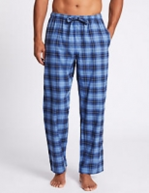 2 Pack Brushed Cotton Check & Stripe Pyjama Bottoms 37.00 €