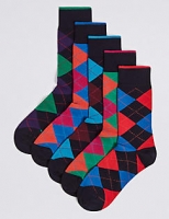 Marks and Spencer  5 Pack Cool & Freshfeet Checked Socks