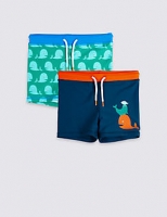 Marks and Spencer  2 Pack Swim Trunks (3 Months - 7 Years)