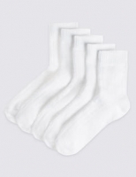 Marks and Spencer  5 Pairs of Cotton Rich Socks (3-14 Years)