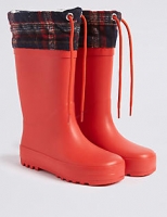 Marks and Spencer  Kids Checked Wellies (5 Small - 12 Small)