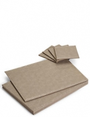Set of 4 Faux Leather Placemats & Coasters 30.00 €