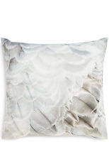 Marks and Spencer  Oversized Velvet Feather Print Cushion