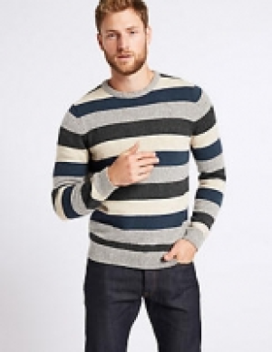 Marks and Spencer  Striped Jumper with Lambswool & Alpaca