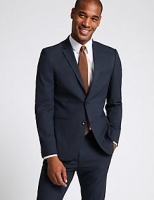 Marks and Spencer  Blue Textured Modern Slim Fit Suit