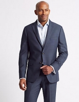 Marks and Spencer  Big & Tall Blue Textured Slim Fit Suit