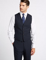 Marks and Spencer  Navy Regular Fit Wool Waistcoat