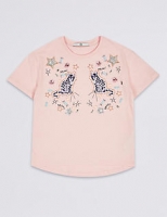 Marks and Spencer  Pure Cotton Cat Top (3-16 Years)