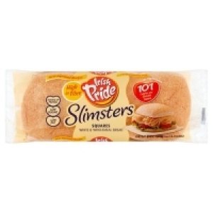 Irish Pride Slimsters White & Wholemeal Square Breads 4 Pack