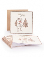 Marks and Spencer  Traditional Santa Christmas Charity Cards Pack of 20