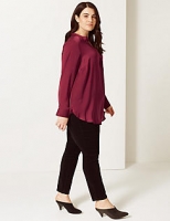 Marks and Spencer  CURVE Notch Neck Long Sleeve Blouse