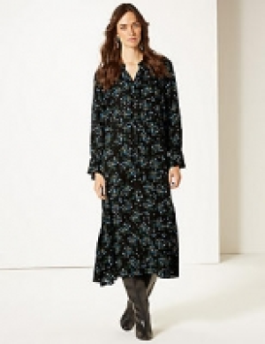 Floral Print Drop Waist Midi Dress 60.00 €