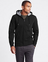 Marks and Spencer  Cotton Rich Regular Fit Zip Through Hoody