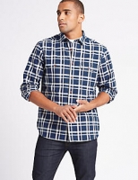 Marks and Spencer  Pure Cotton Checked Shirt with Pockets