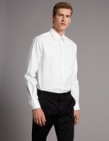 Marks and Spencer  Cotton Rich Tailored Fit Shirt with Stretch