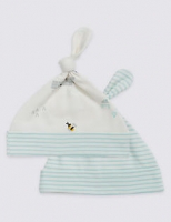 Marks and Spencer  2 Pack Pure Cotton Printed Hats