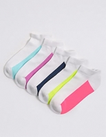Marks and Spencer  5 Pack Cotton Rich Trainer Liners Socks (3-14 Years)