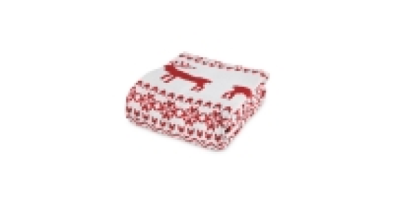Red Nordic Knitted Throw