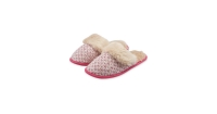 Aldi  Avenue Ladies Pink Knit Slippers