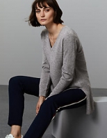 Marks and Spencer  Pure Cashmere Textured Longline Jumper