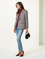 Marks and Spencer  Oversized Gingham Double Breasted Blazer