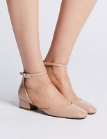 Marks and Spencer  Block Heel Square Toe Court Shoes