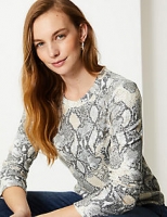 Marks and Spencer  Cosy Animal Print Long Sleeve Top