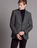 Marks and Spencer  Wool Blend Textured Tailored Fit Jacket