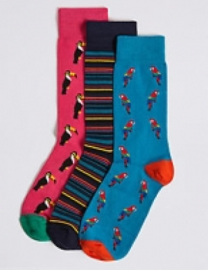 3 Pack Cotton Rich Assorted Socks 8.25 €