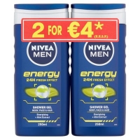 Centra  Nivea Men Shower Energy Twin Pack 2 x 500ml