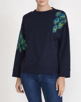 Dunnes Stores  Peacock Embroidered Sweater