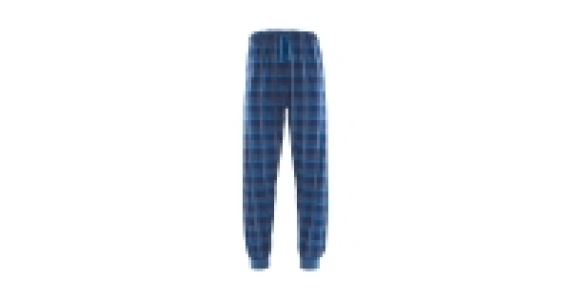 Avenue Mens Blue Check Lounge Pants